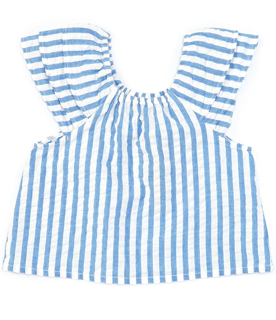 Roller Rabbit Baby 12-24 Months Ruffle-Sleeves Stripe Lavella Matching Top