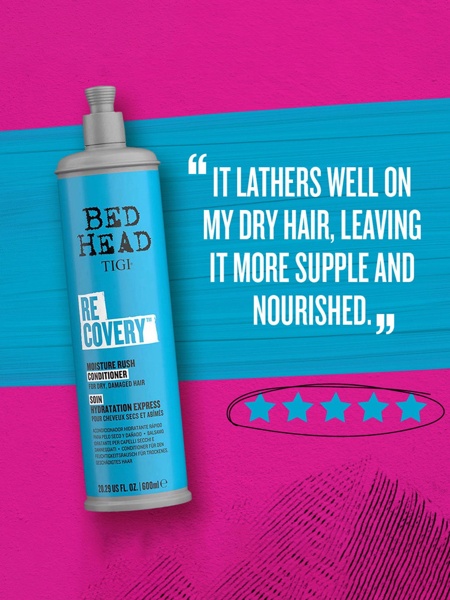 Bed Head TIGI Recovery Moisture Rush Hair Conditioner - 600 ml