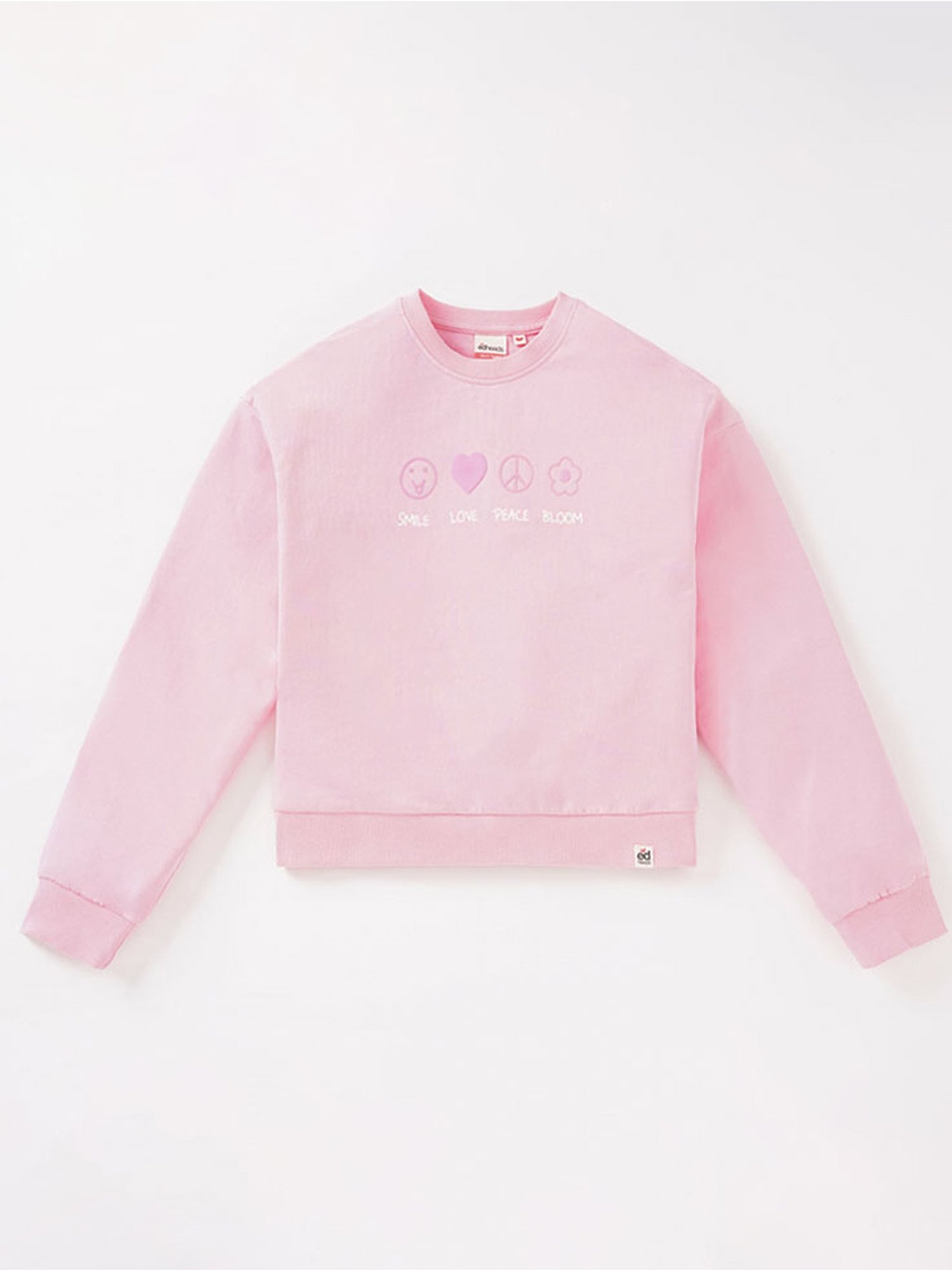Edheads Kids Pink Cotton Printed Full Sleeves Sweatshirt Set