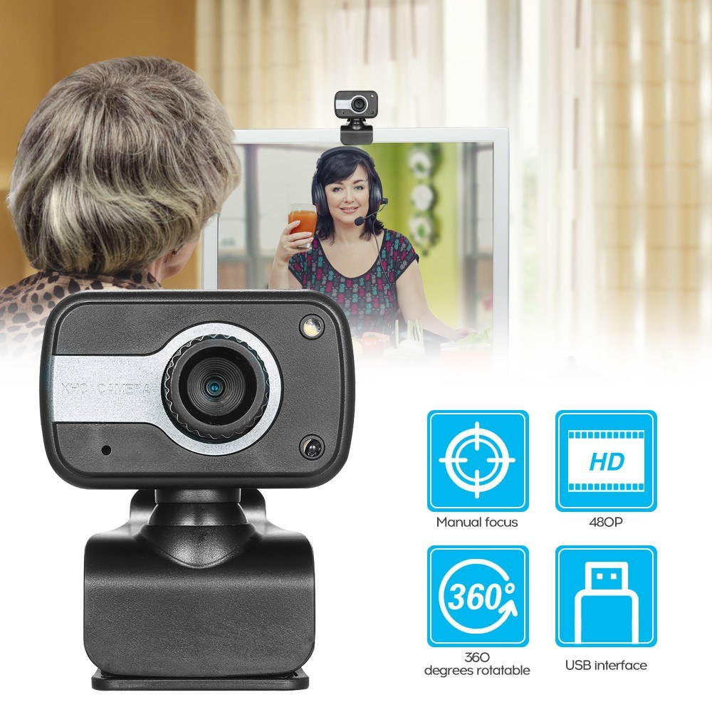 0.3 Megapixels High-definition Web Camera Clip-on USB Webcam for PC Laptop Computer Desktop