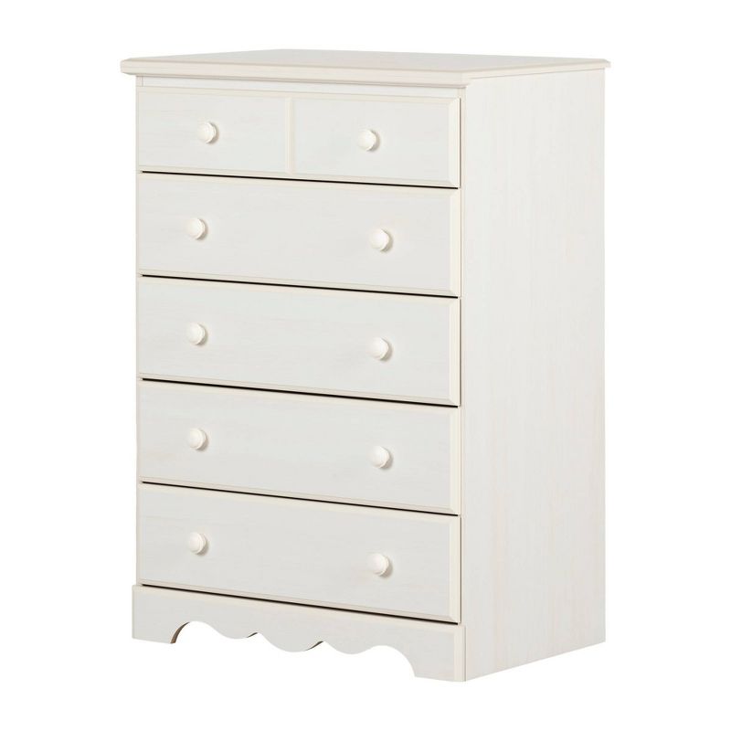Summer Breeze 5-Drawer Chest  White Wash  - South Shore