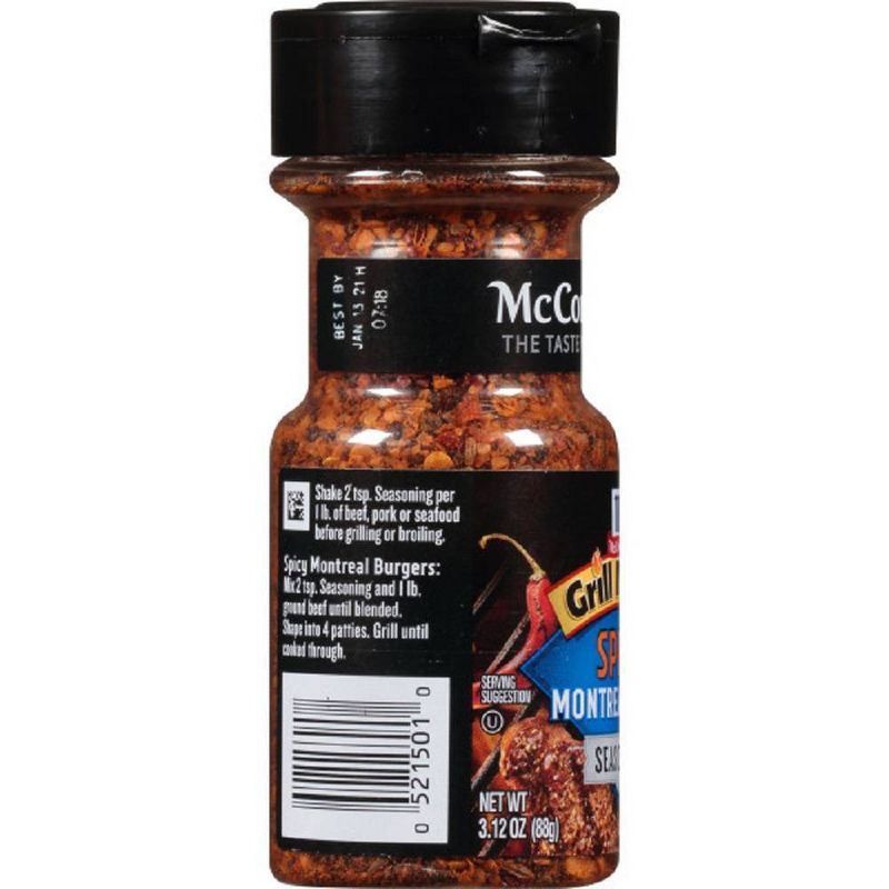 McCormick Grill Mates Gluten Free Spicy Montreal Steak Seasoning - 3.12oz