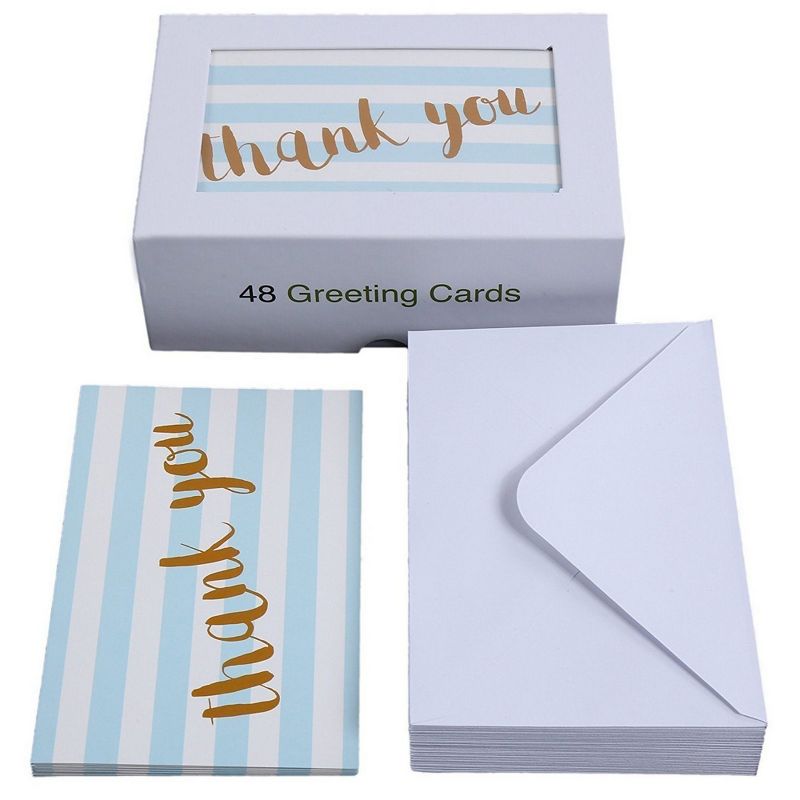 Thank You Cards with Envelopes for Birthdays, Graduation, Wedding (48-Pack)
