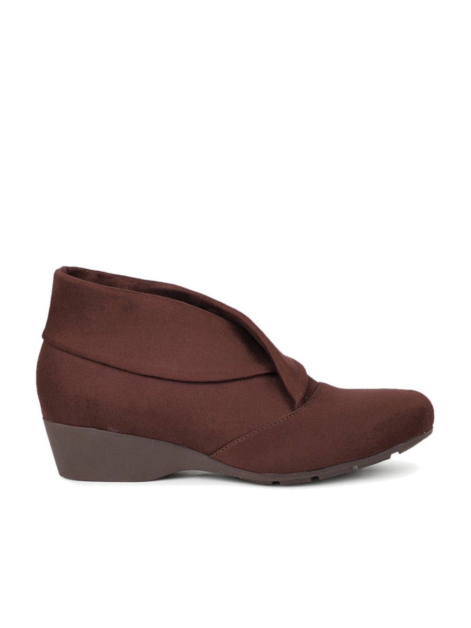 Inc.5 Women's Brown Wedge Booties