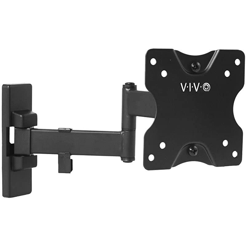 Full Motion Wall Mount for up to 27 inch LCD LED TV and Computer Monitor Screens Tilt and Swivel Bracket with Max 100x100mm VESA MOUNTVW01M