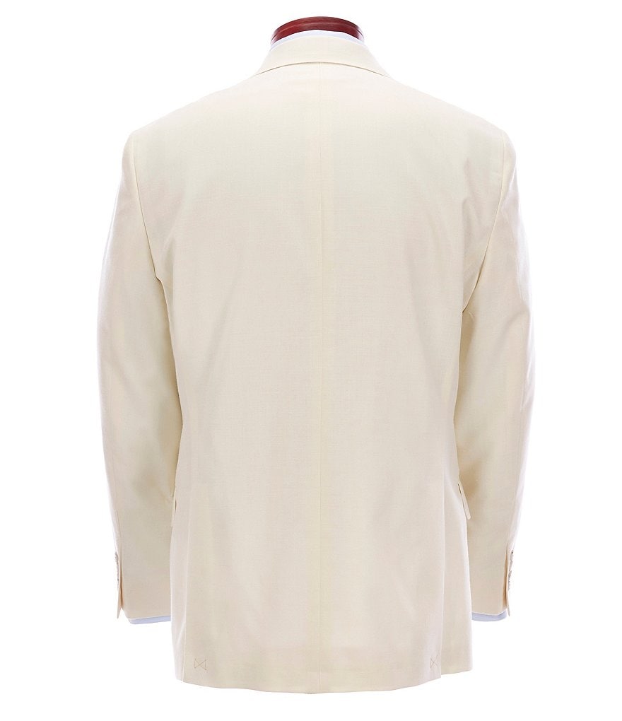 Hart Schaffner Marx Classic Fit Pleated Solid Ecru Suit