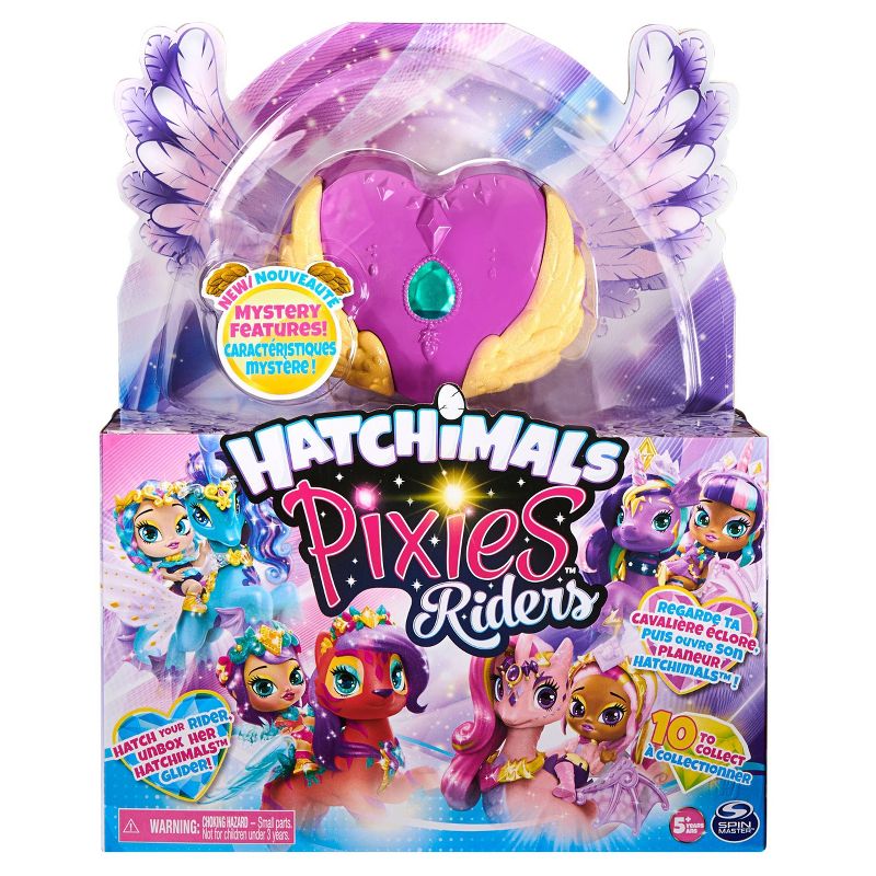 Hatchimals Pixies Riders Lilac Luna Pixie & Swanling Glider Hatchimal Set with Mystery Feature