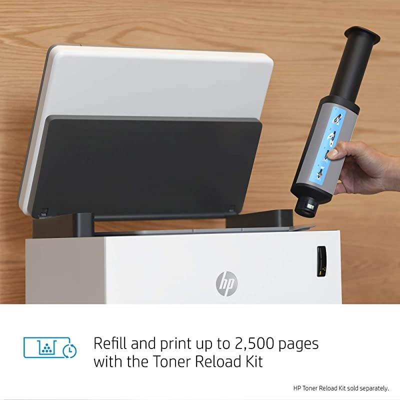 Neverstop All-in-One Laser Printer 1202w, Wireless Laser with Cartridge-Free Monochrome Toner Tank (5HG92A)