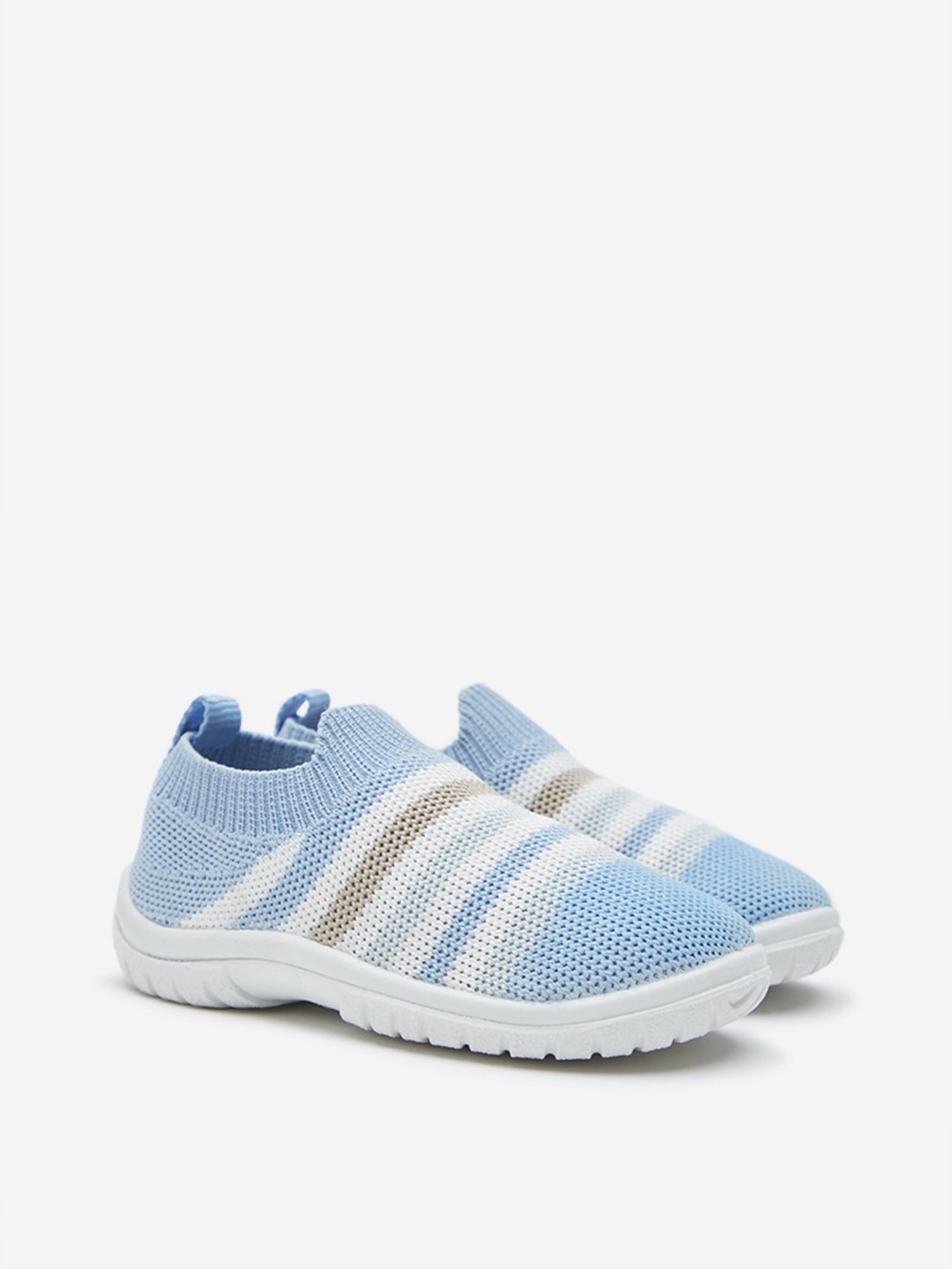 Yellow by Westside Blue Stripe Printed Slip-On Shoes