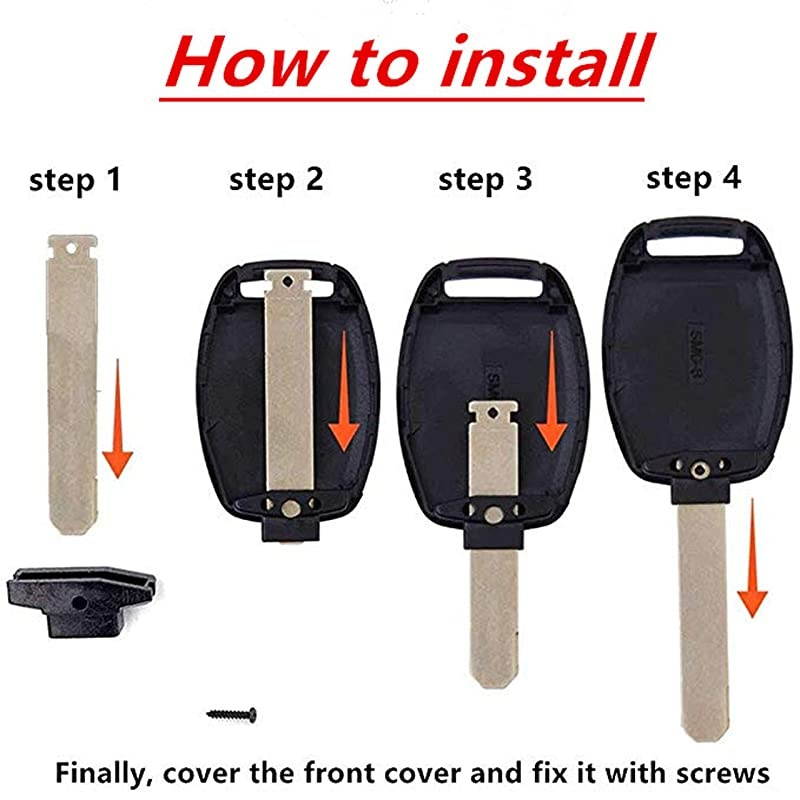 Best New Replacement for Honda 2+1 Buttons Keyless Entry Remote Key fob Shell Fit for Honda CRV Odyssey Accord Crosstour Civic CRZ Fit2Pcs