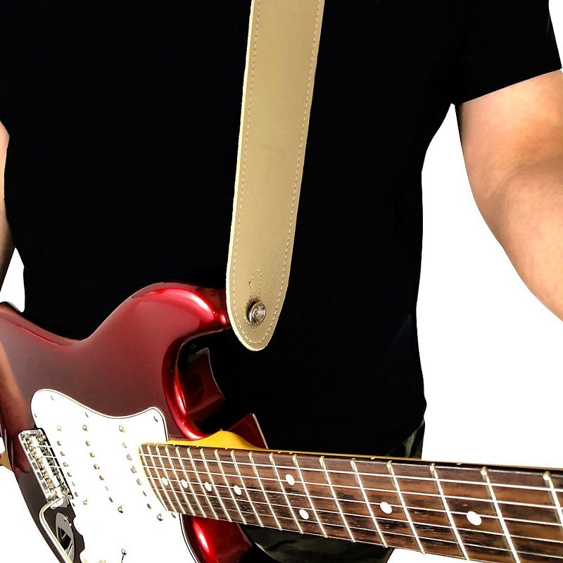 Perri's Leather Guitar Strap Cream 2 in.