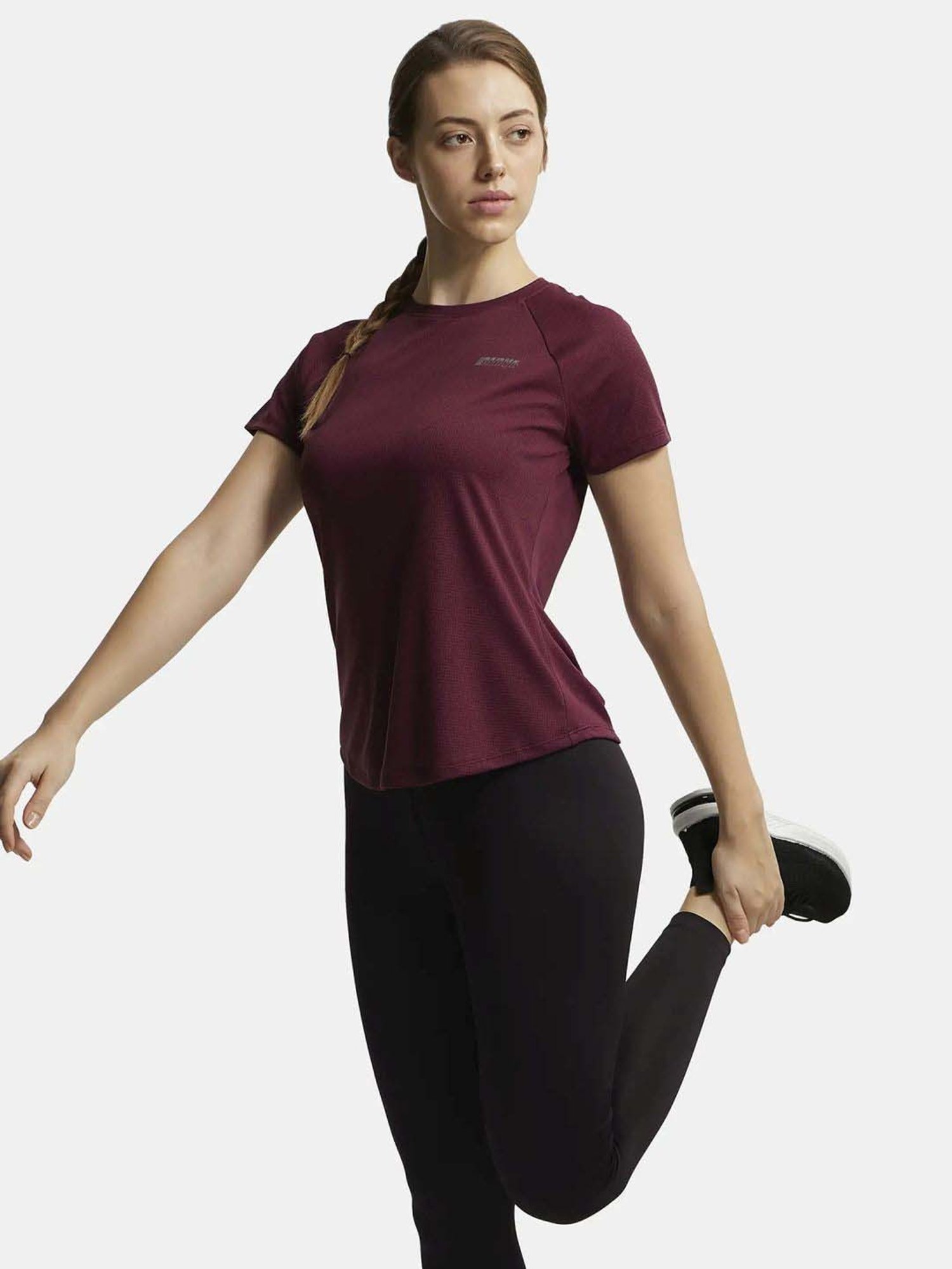 Jockey Purple Printed Sports T-Shirt