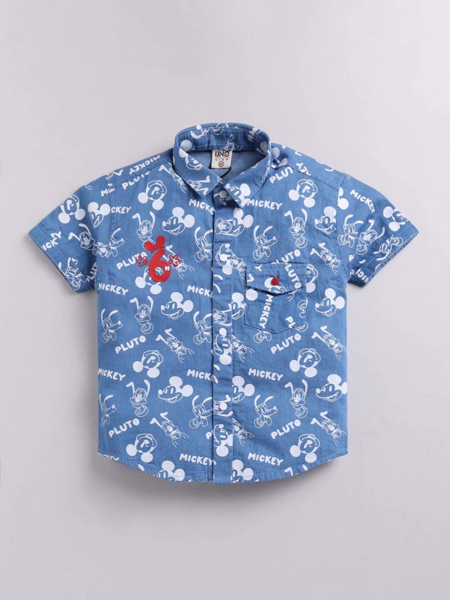 UNO KIDS Boys Sky Blue & White Printed Top & Short sets