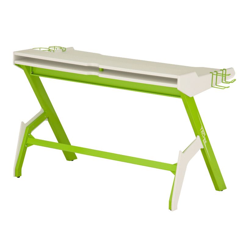 Ergonomic Computer Gaming Desk Green - Techni Sport