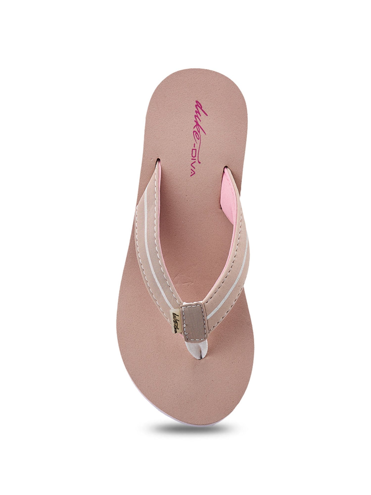 Duke Women's Salmon Pink Wedge Flip Flops