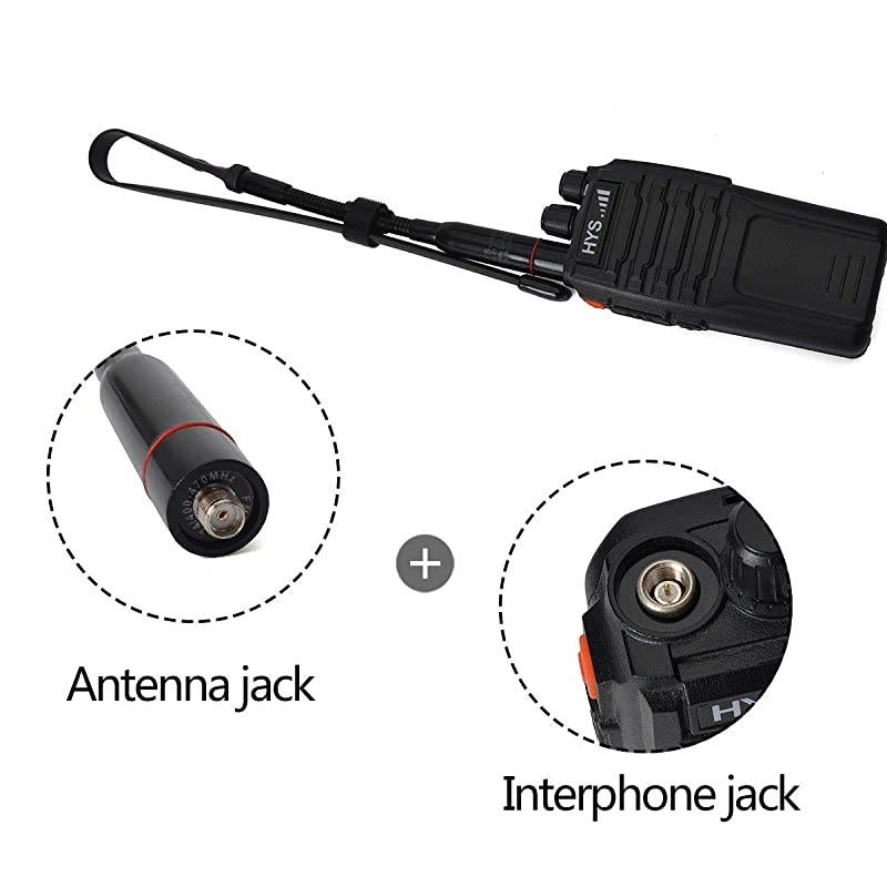 Gooseneck CS Tactical Antenna SMA Female Foldable VHF UHF 144/430Mhz Antenna for Kenwood TYT Retevis BAOFENG UV-82 UV-B5 GT-3 BF-F8HP UV-5RA UV-5RE UV-5R