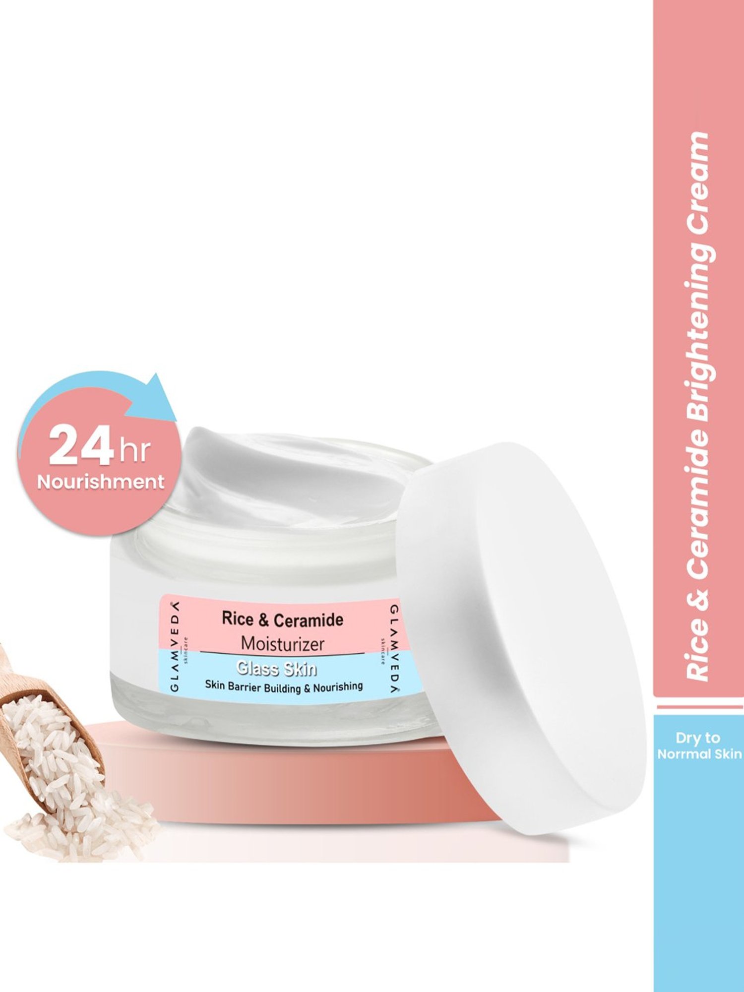 Glamveda Glass Skin Rice & Ceramide Moisturizer - 50 ml