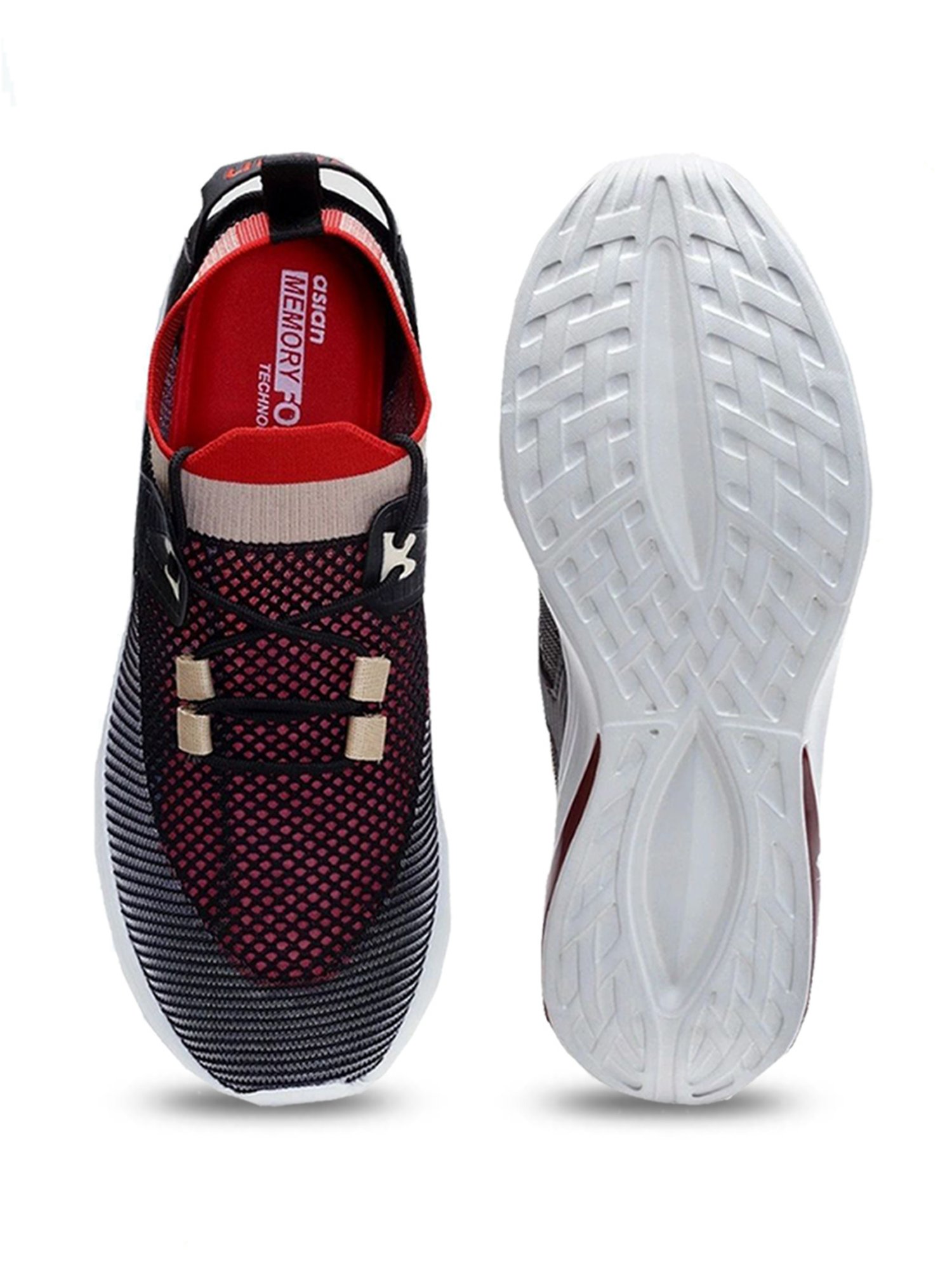 Asian Men's Black Running Shoes