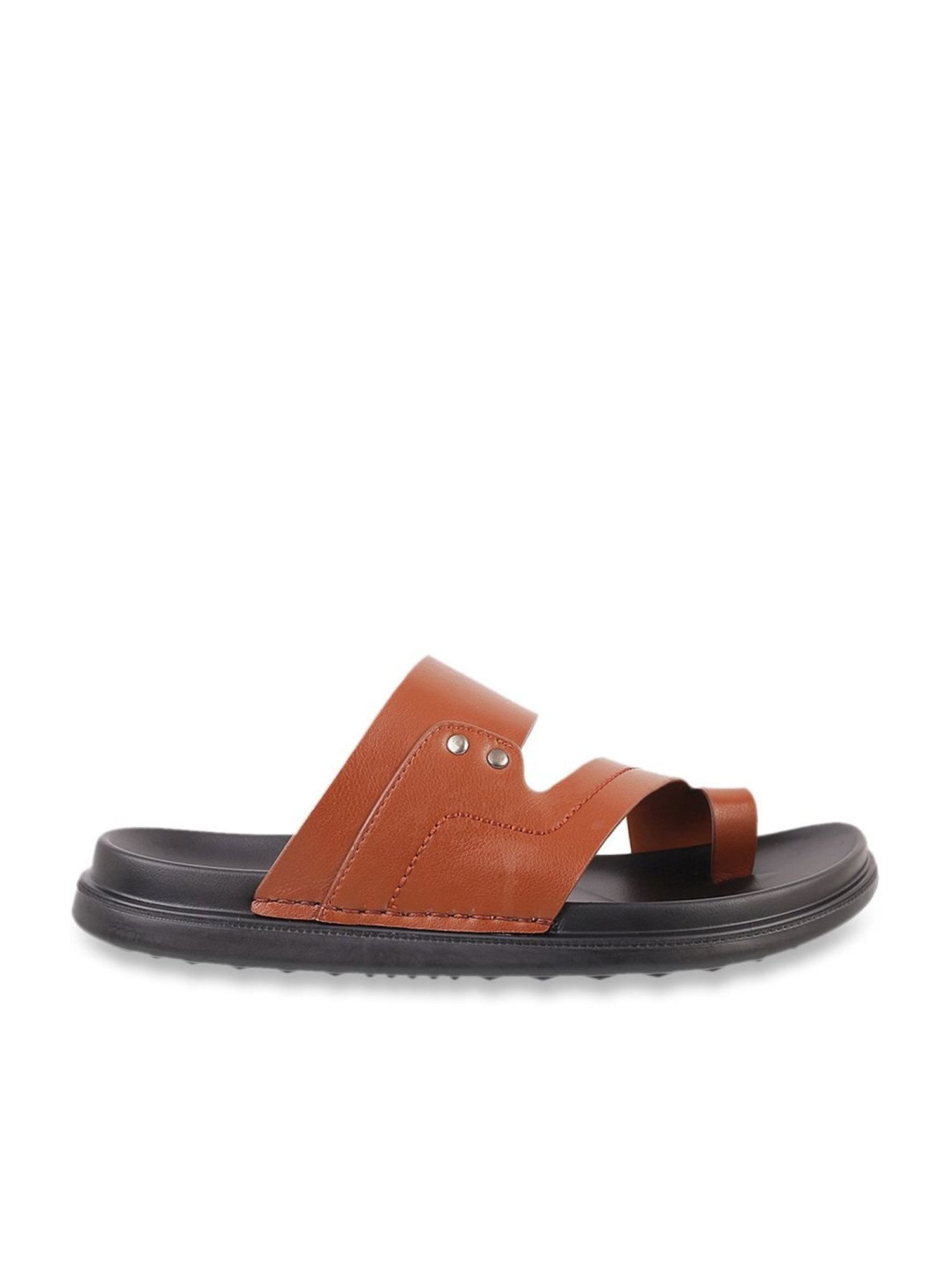 J. Fontini by Mochi Men's Tan Toe Ring Sandals