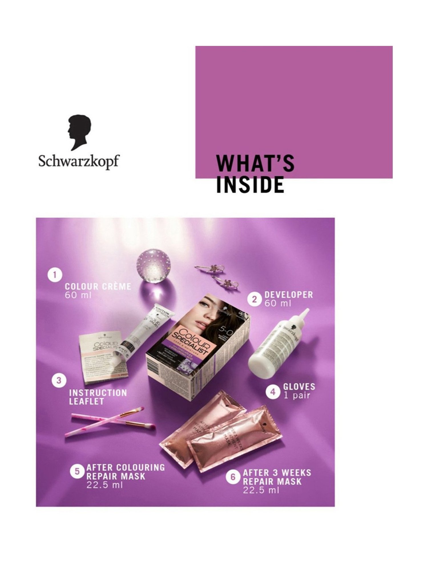 Schwarzkopf Colour Specialist Permanent Hair Colour 5-0 Light Natural Brown - 165 ml