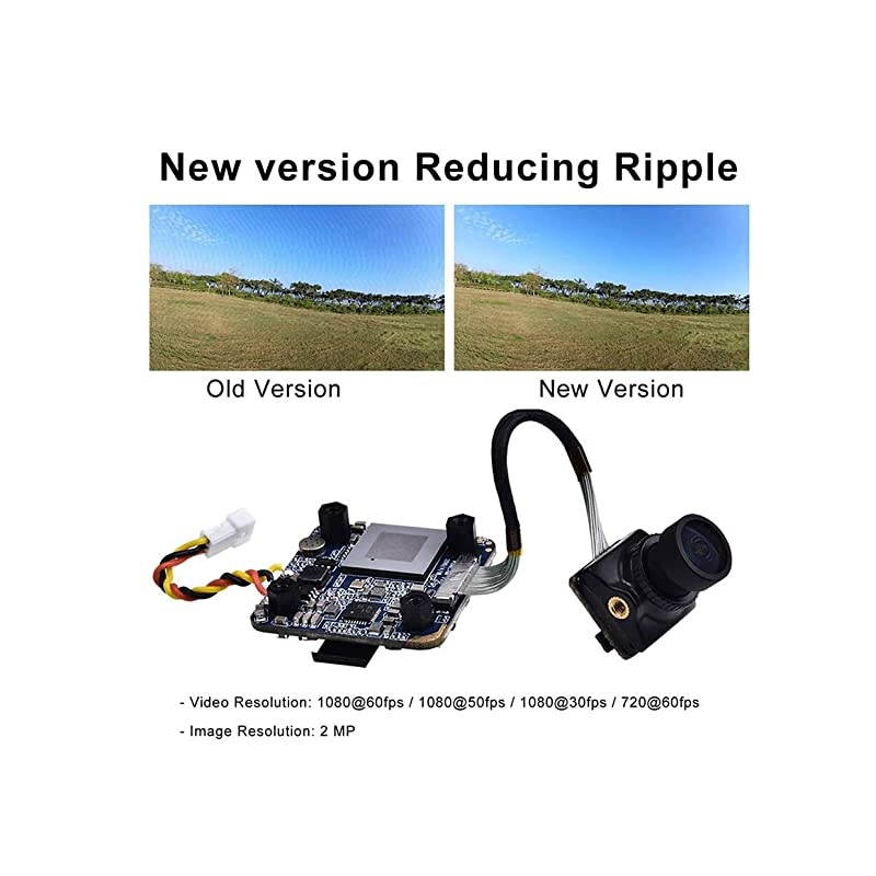 Split 3 Nano FPV Camera FOV 165 Degree DC 520V M12 Lens 1080P HD Recording WDR NTSC PAL Switchable for FPV Racing Drone Black