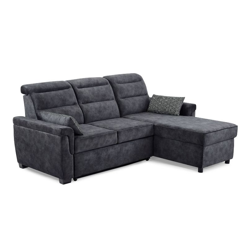 Florence Sectional Sofa Dark Gray - Serta