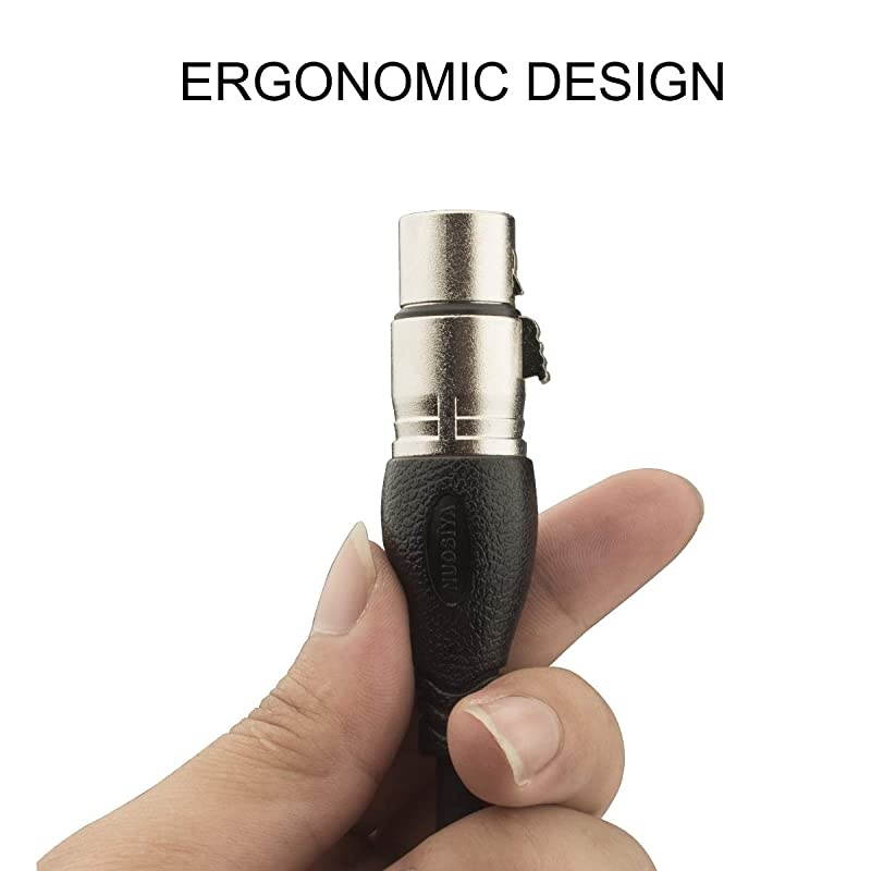 10 Feet 3.5mm(1/8 Inch) TRS Stereo Male to XLR Female Cable Compatible with iPhone,iPod,Tablet,Laptop Camcorders,DSLR Cameras,Computer Recording Deviceand More(2Pack)&hellip;