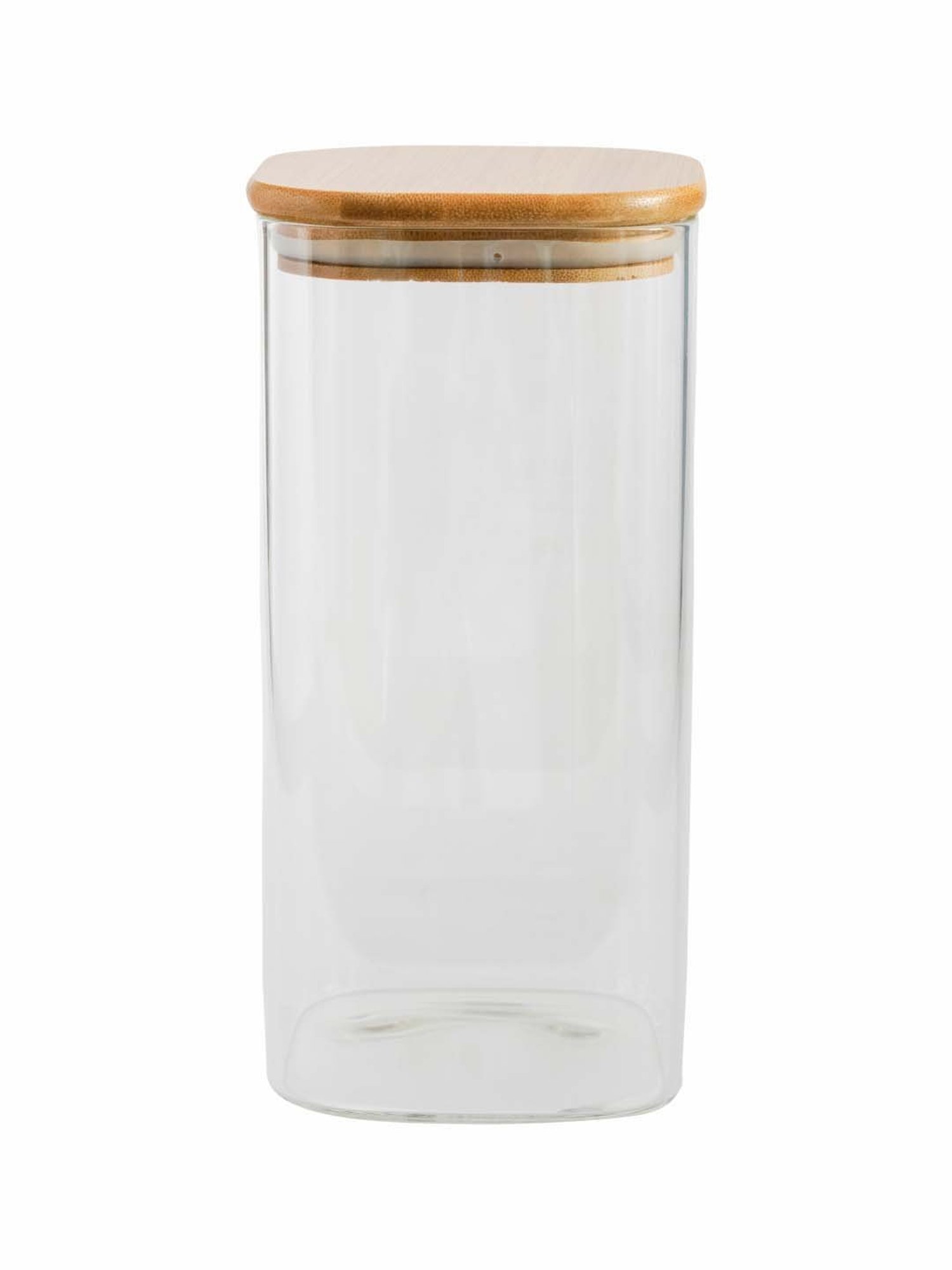 Goodhomes Tranparent & Brown Glass 9.7 cm Jar - Set of 2