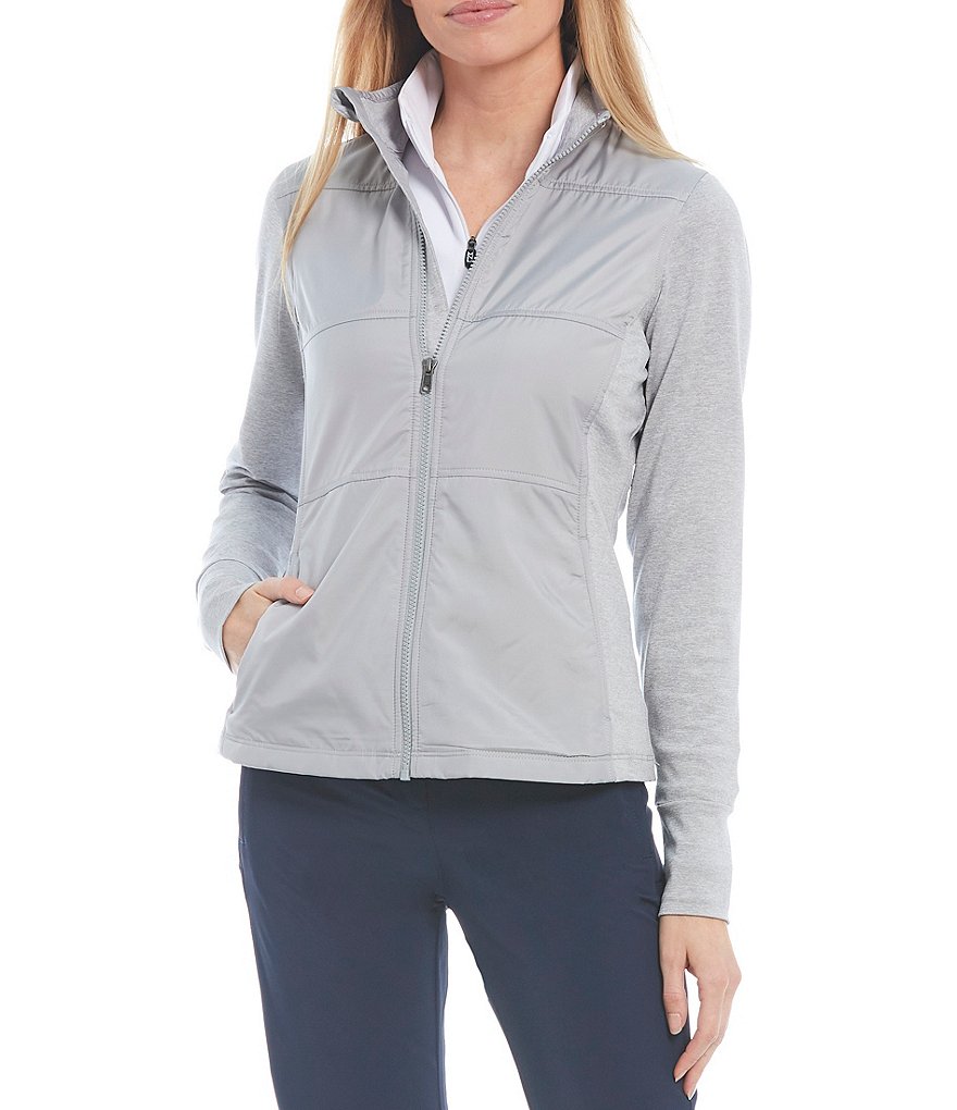 Cutter & Buck Long Sleeve Stealth Hybrid Quilted Full Zip Windbreaker Jacket