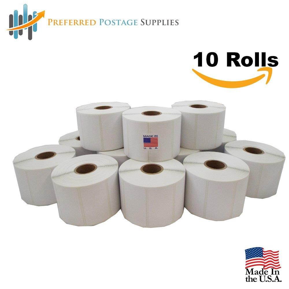 2.25x1.25 Top Coated Direct Thermal Labels 1135 Labels Per Roll (10 Rolls)