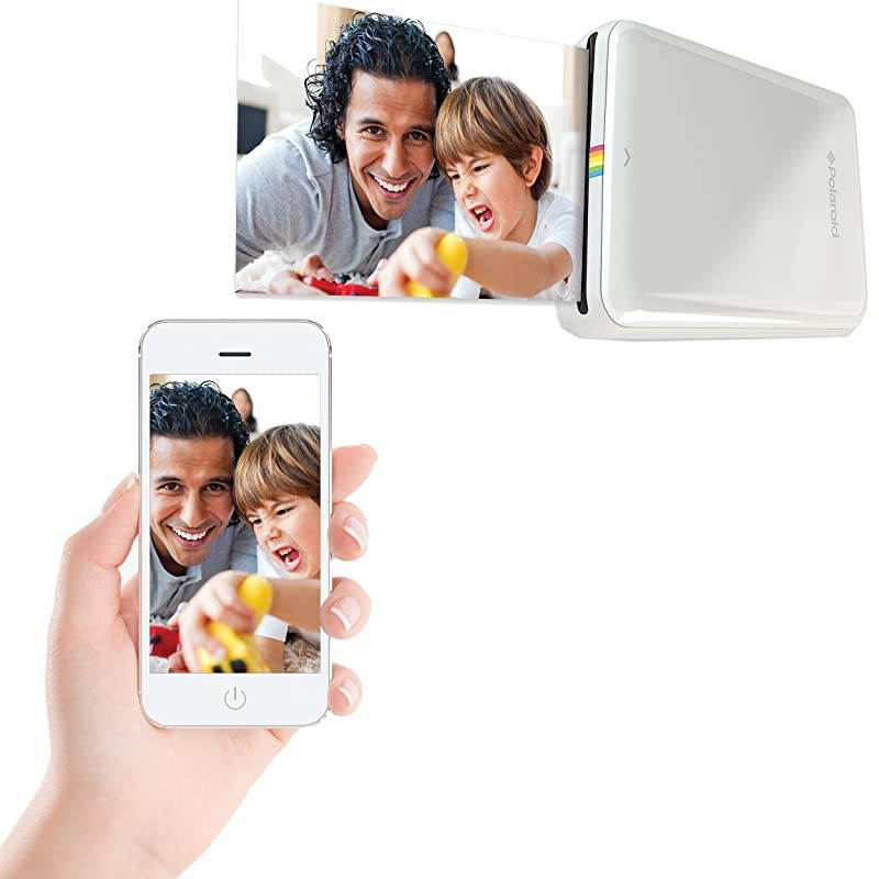 Polaroid ZIP Wireless Mobile Photo Mini Printer (White) Compatible w/ iOS & Android, NFC & Bluetooth Devices
