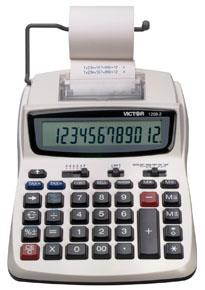 VICTOR 1208-2 Portable Calculator,LCD,12 Digits