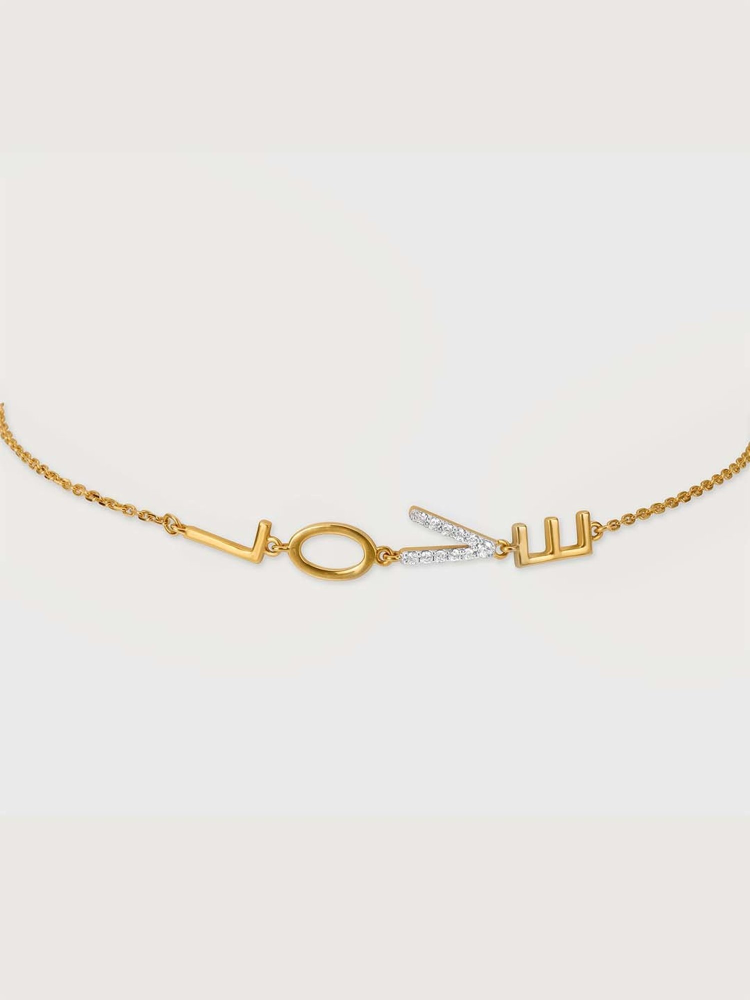 Mia by Tanishq Cupid Charm 14k Gold & Diamond Bracelet for Women