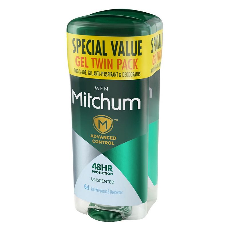 Mitchum Men's Antiperspirant & Deodorant Gel Unscented - 2pk - 3.4oz