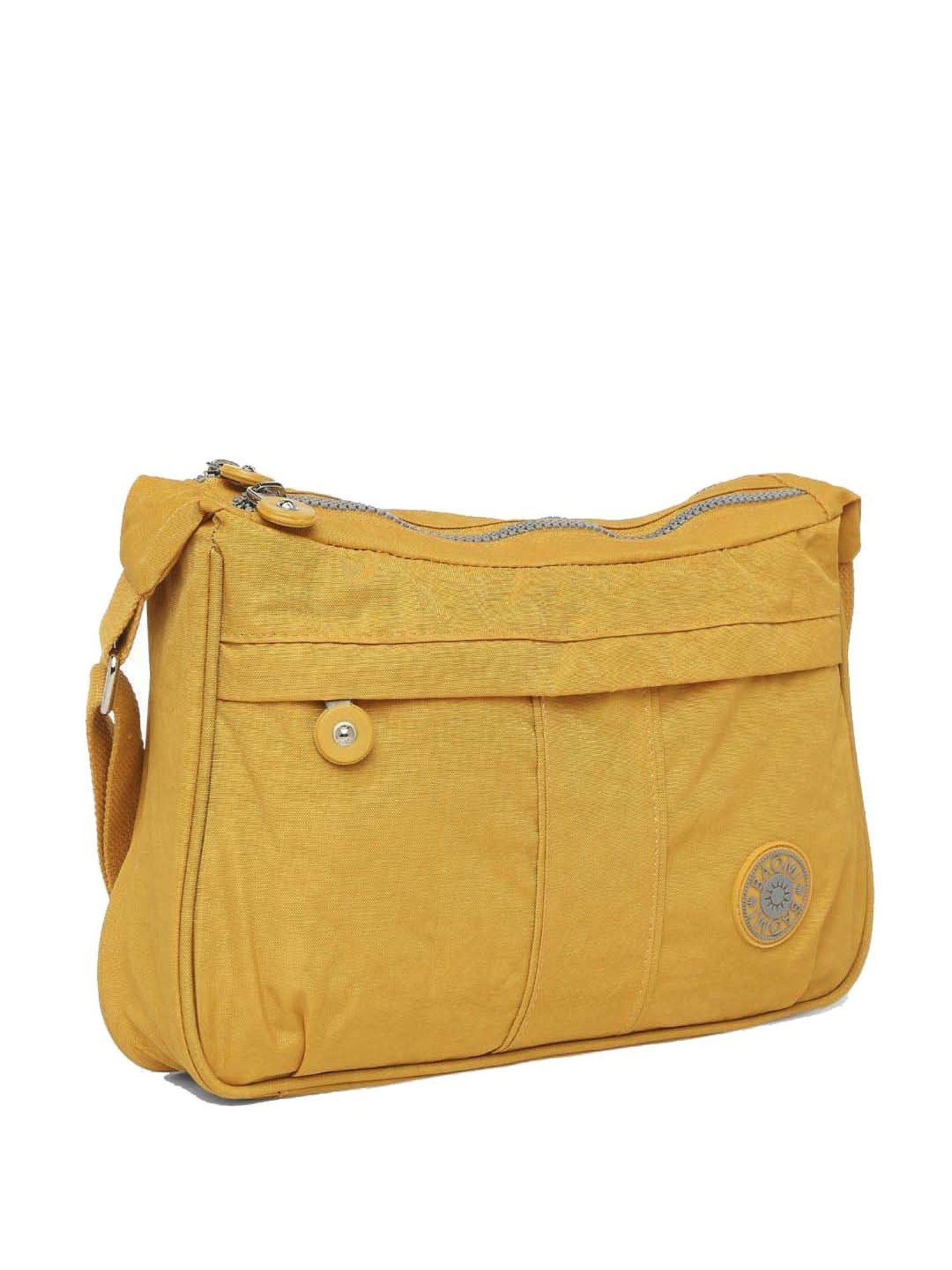Baomi Yellow Solid Medium Cross Body Bag