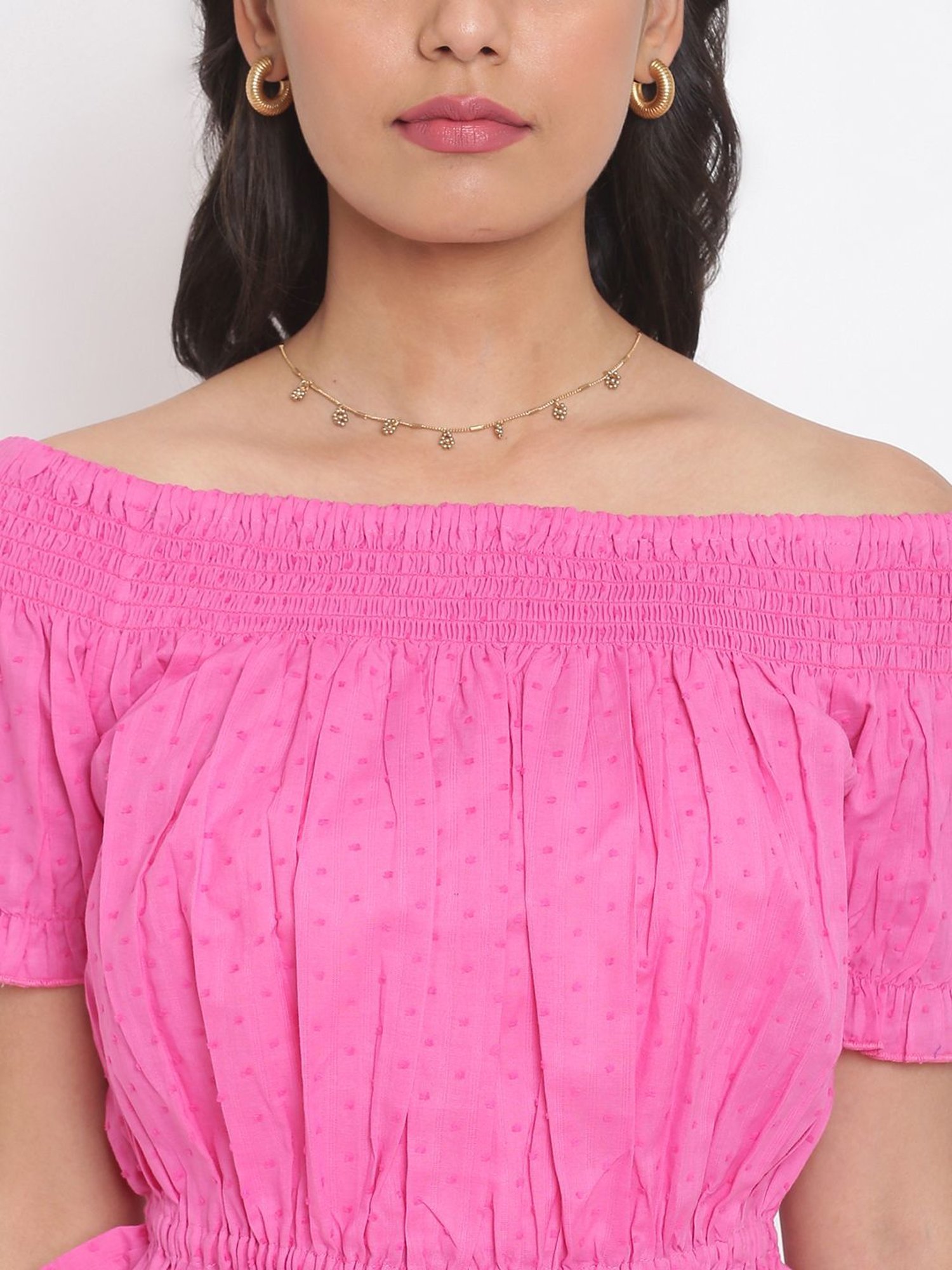 Fabindia Pink Cotton Printed Top