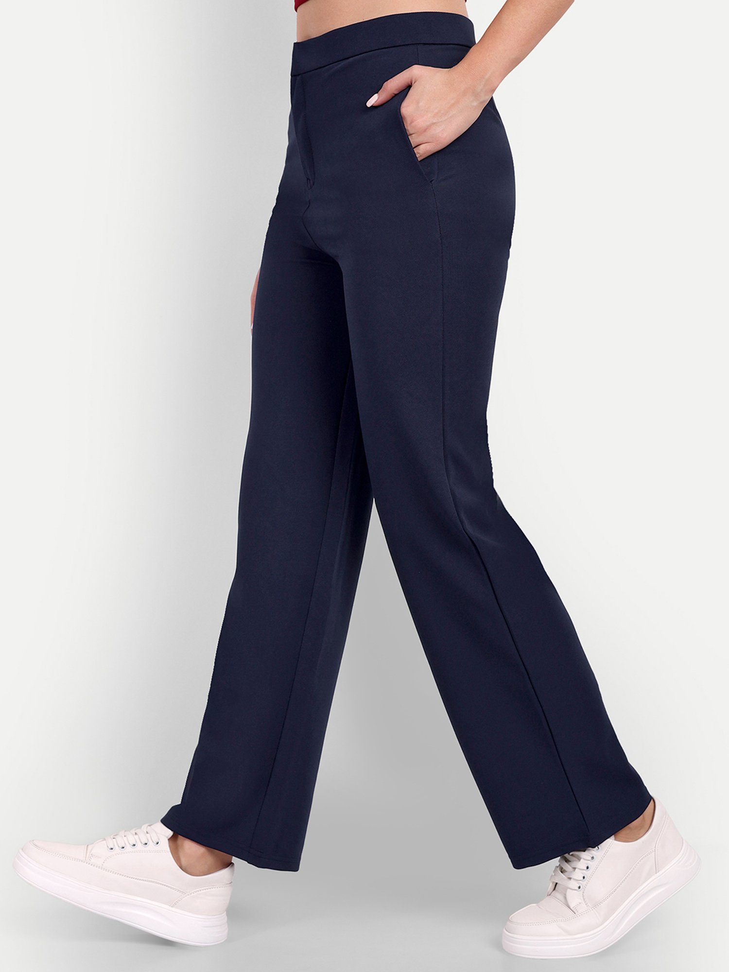 Broadstar Navy High Rise Trousers