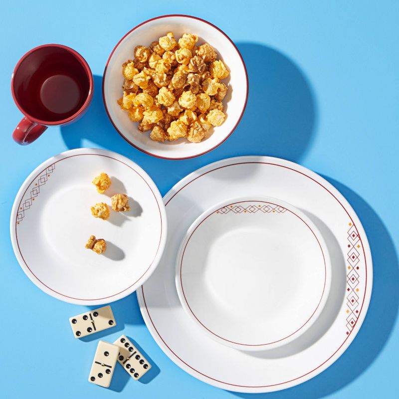 Corelle Classic 16pc Glass Fusion Chili Dinnerware Set