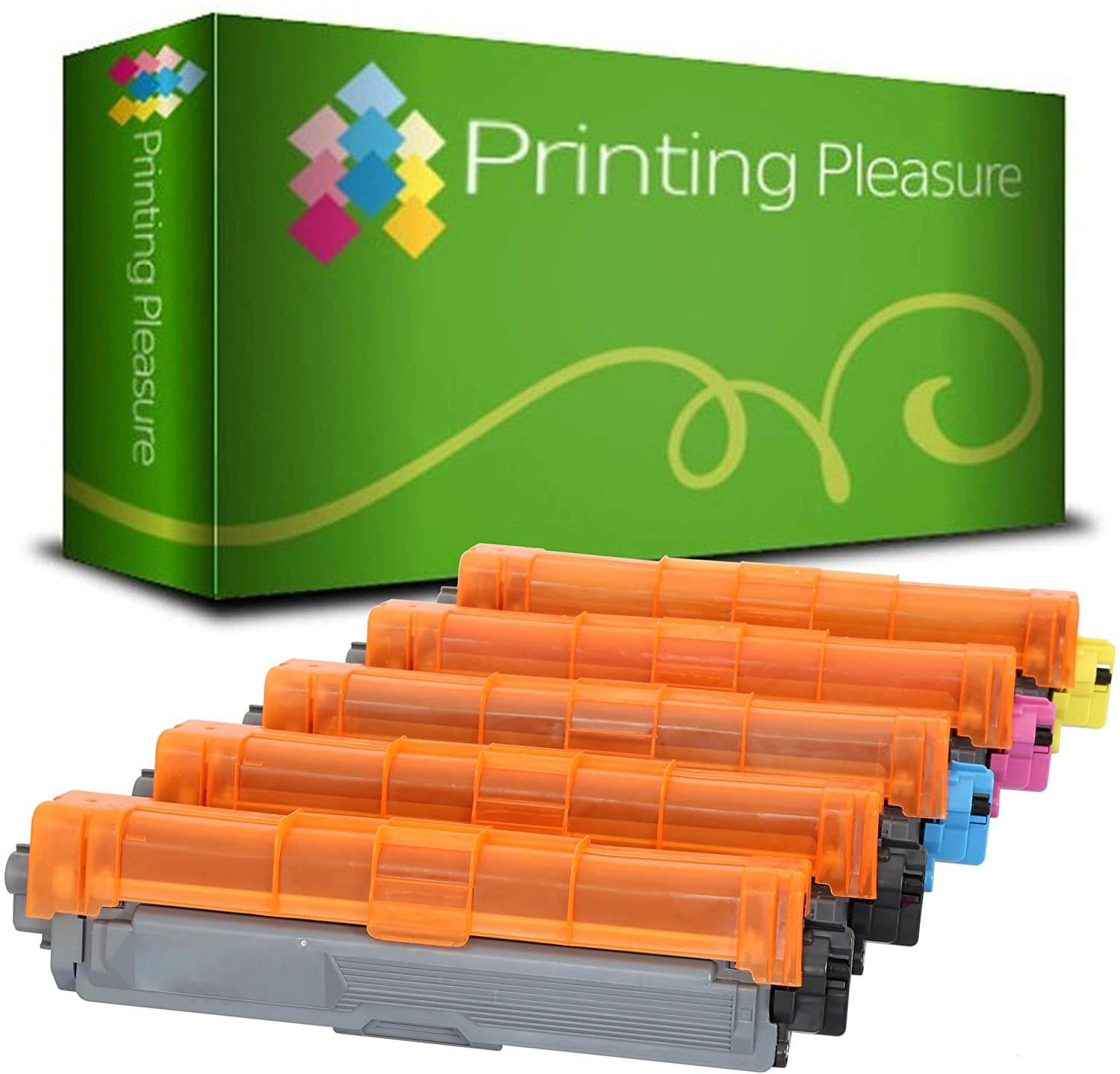 Set of 5 Laser Toner Cartridges Compatible with Brother DCP-9020CDW HL-3140CW 3142CW 3150CDW 3152CDW 3170CDW 3172CDW MFC-9130CW 9140CDN 9330CDW 9340CDW | TN241BK TN245C TN245M TN245Y