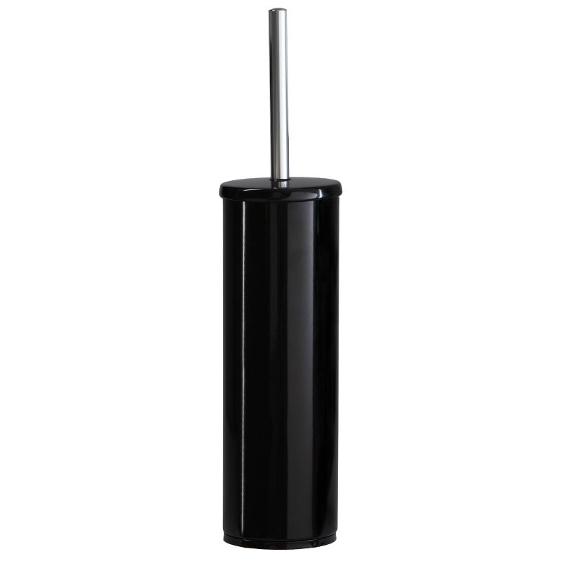Deluxe Premium Aluminum Handle Toilet Brush with Fully Removable Liner Black - Bath Bliss