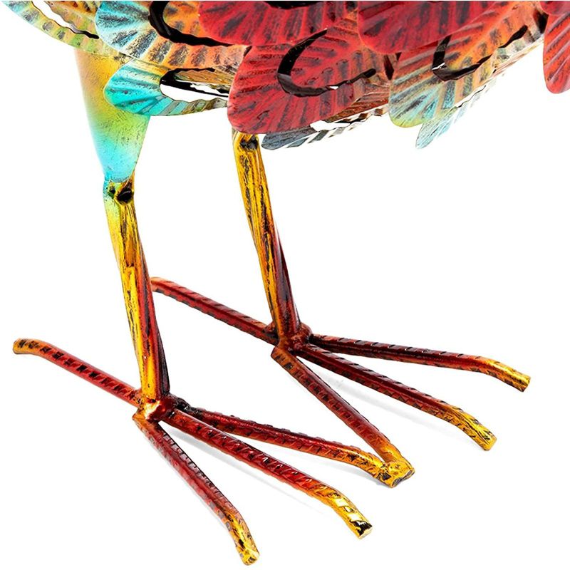 Farmlyn Creek Yard Lawn Art, Metal Rooster Garden Statue and Figurines Outdoor (15 x 16 x 5.9 in)