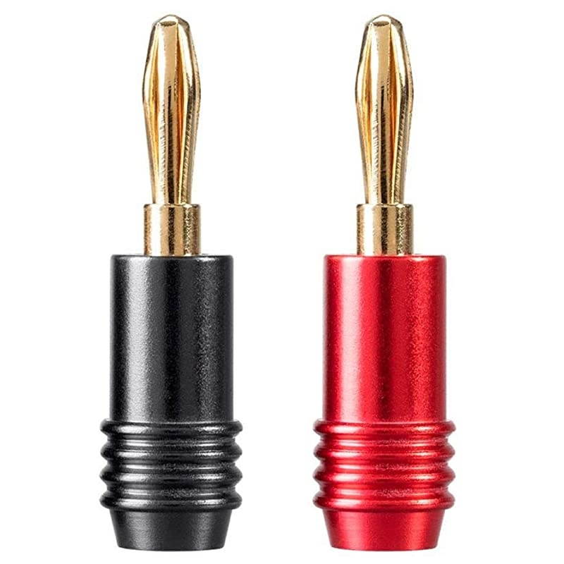 10 Pair Affinity Series 24k Gold Speaker Banana Plug