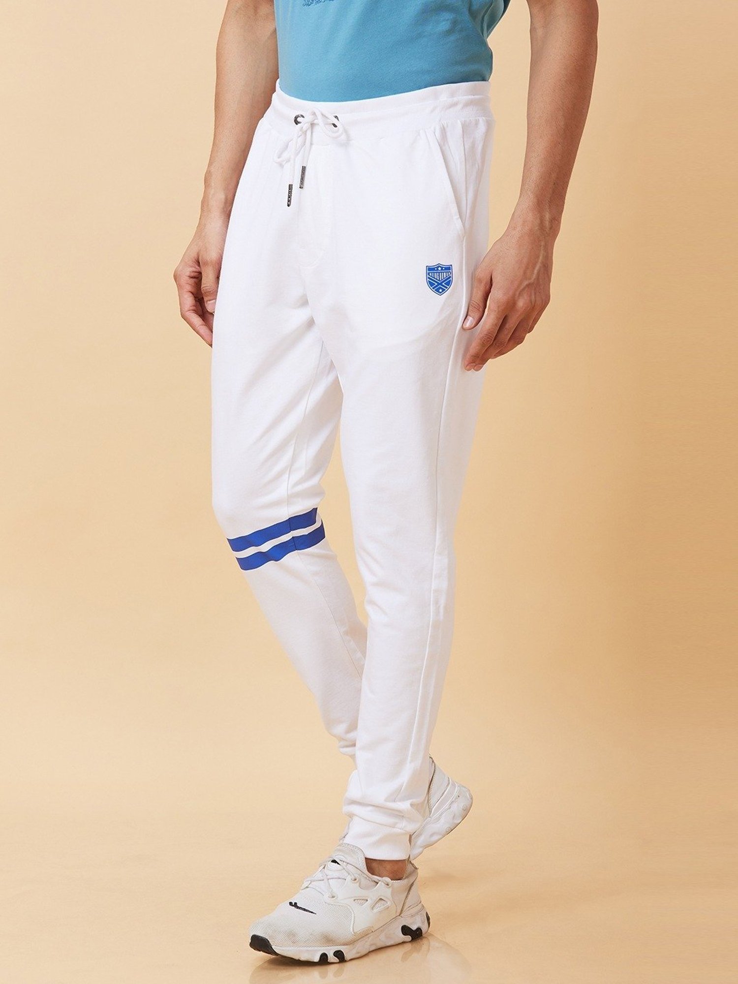 Being Human White Regular Fit Joggers