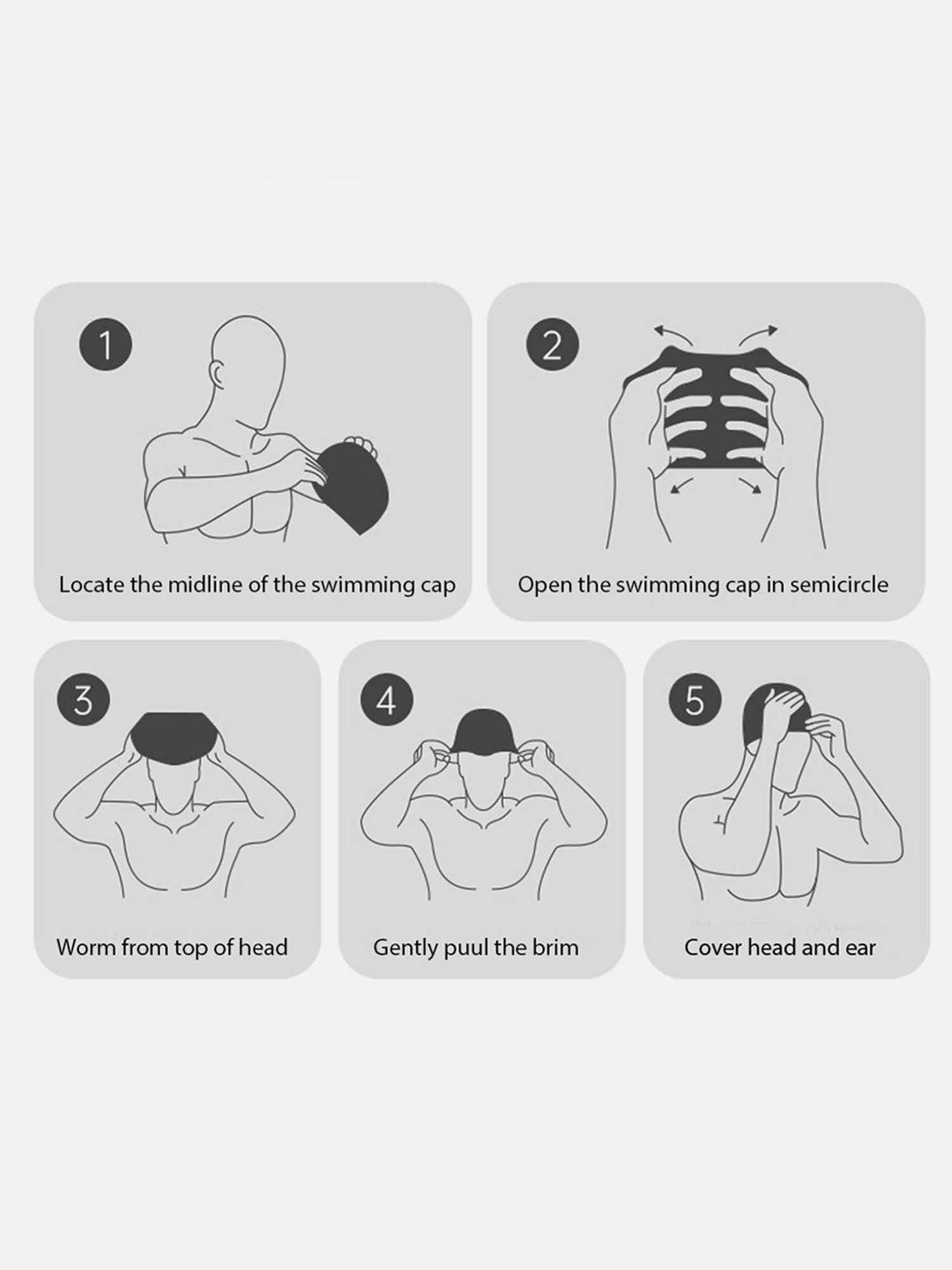 Little Surprise Box Lavender Polyester Printed Swim Cap