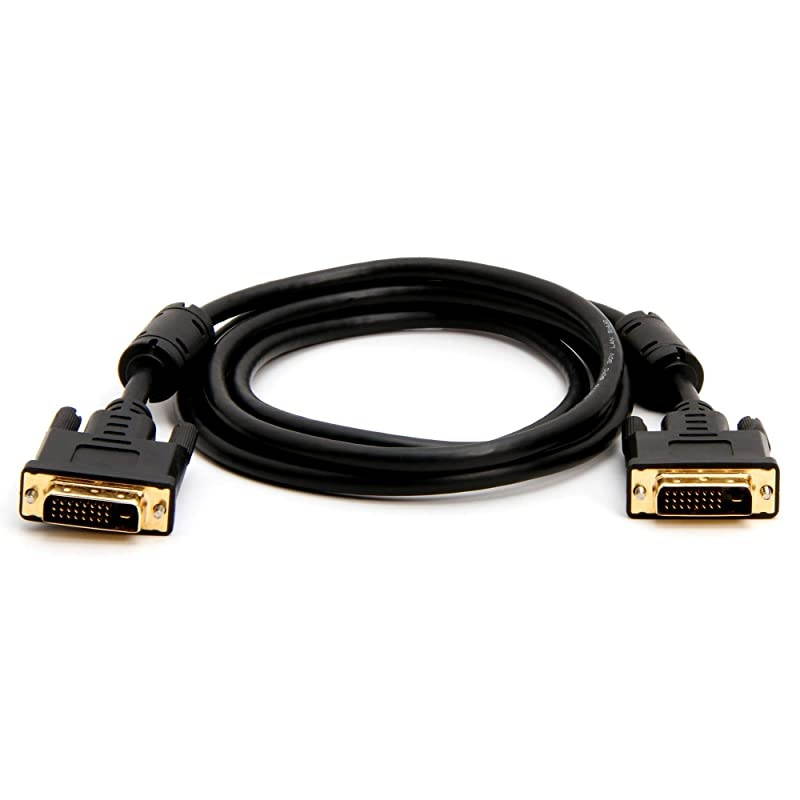 DVI to DVI Cable Dual Link Gold Plated DVI Dual Link CableDVI D Cable for Laptop Projector HDTV 6 Feet