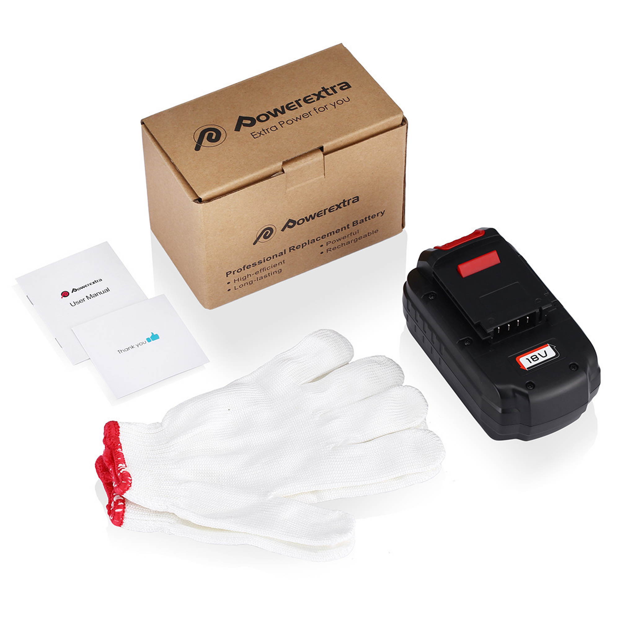 Powerextra 3700mAh 18V Replacement Battery for Porter Cable PC18B Cordless Power Tool 18 Volt Ni-CD Batteries