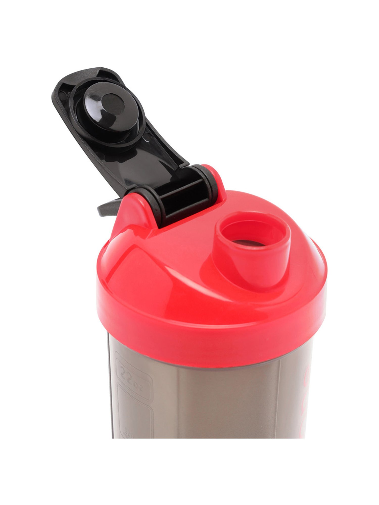 Cultsportone Spill Proof Flip Top Shaker with Blender Ball (Red)
