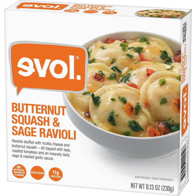 Evol Frozen Butternut Squash and Sage Ravioli - 8.1oz