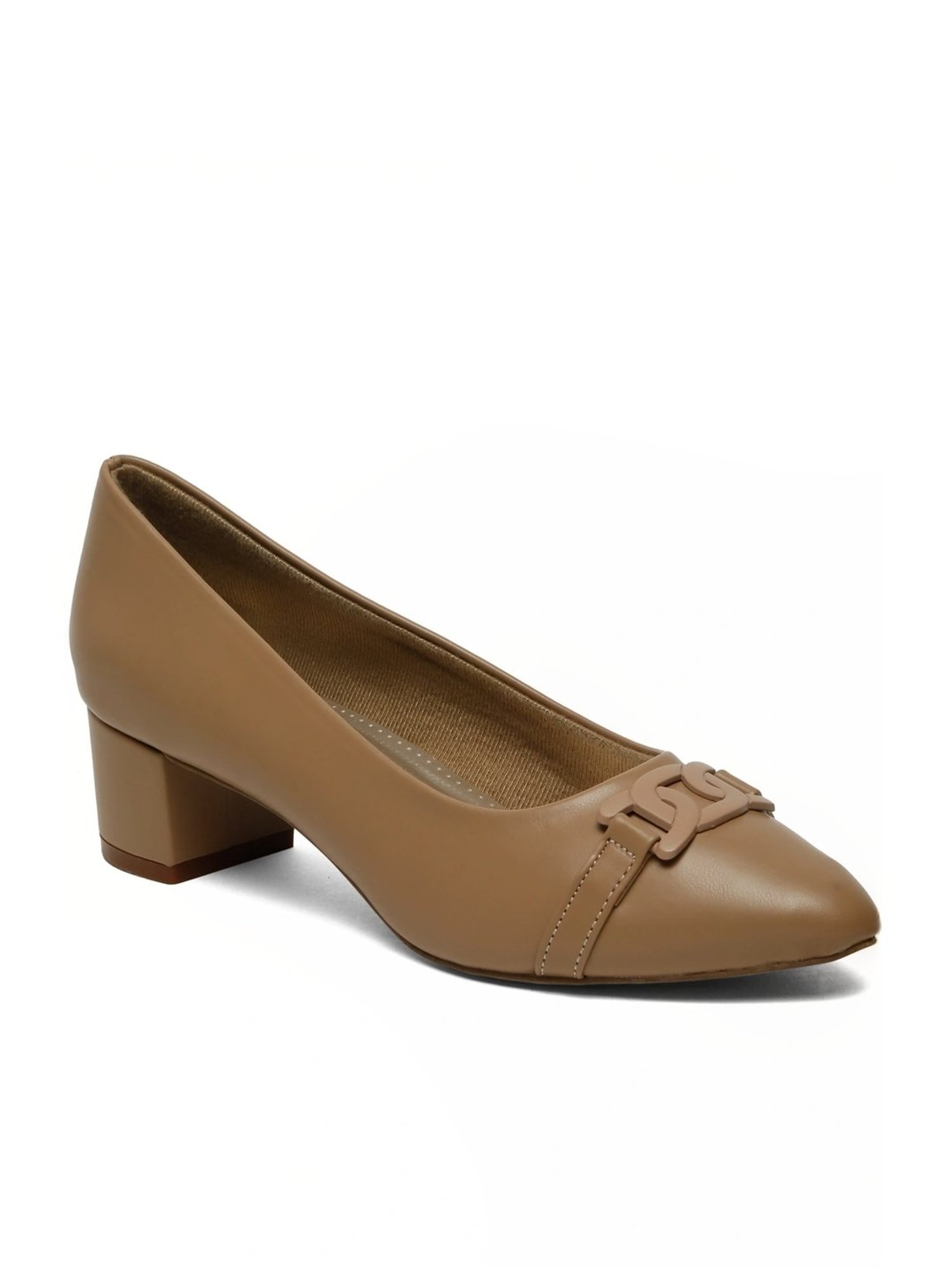 Flat N Heels Women's Khaki Casual Pumps