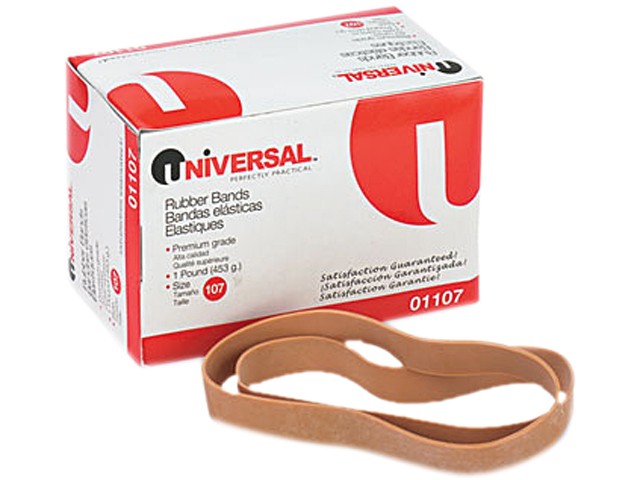 UNIVERSAL Rubber Bands Size 107 7 x 5/8 40 Bands/1lb Pack 01107